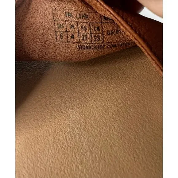 Vionic Val Slides Brown Leather Slip On Open Toe Comfort Flip Flop Sandal Sz‎ 6 - Picture 12 of 12